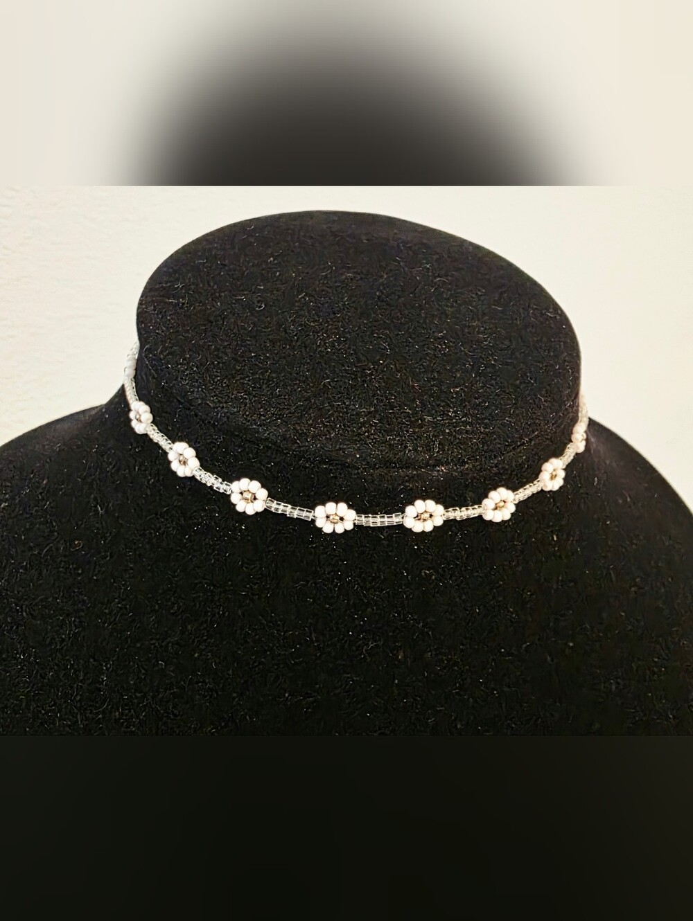 Frasier Sterling  Deaded Daisy Flowers Chocker, 15" Goldtone New